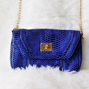 COPY - Steve Madden Blue Snake Skin Bag